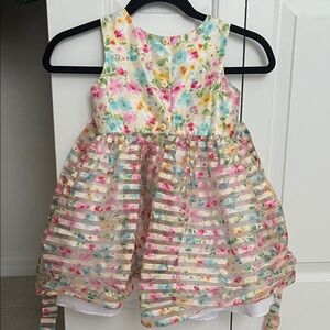 Jona Michelle Multicolor Floral Kids Dress